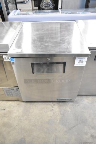 2023 True TUC-27-HC undercounter cooler, stainless steel, single door, commercial casters, 115V, 1 phase, excellent condition.