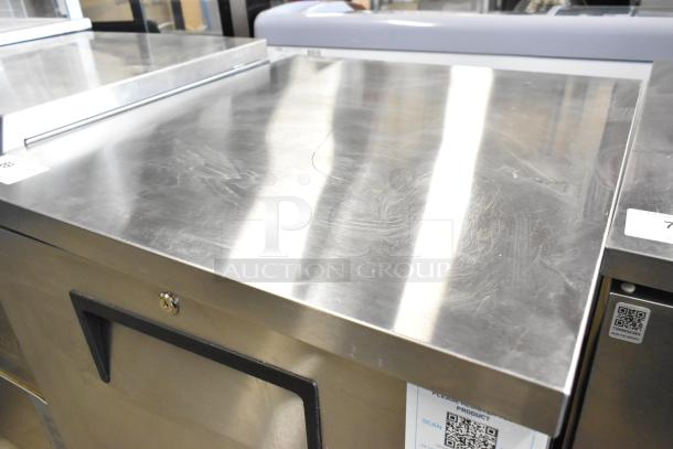 2023 True TUC-27-HC stainless steel undercounter cooler, single door, on commercial casters, 115V, new condition.