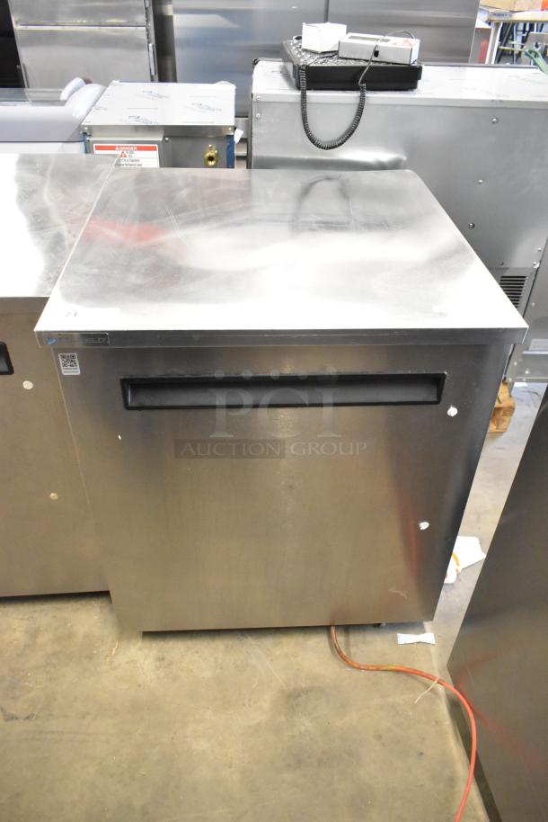2020 Delfield 406P-STAR2 stainless steel single door undercounter cooler on casters, 115V, 1 phase, excellent condition.