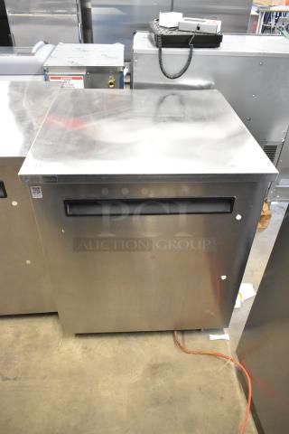 2020 Delfield 406P-STAR2 stainless steel single door undercounter cooler on casters, 115V, 1 phase, excellent condition.