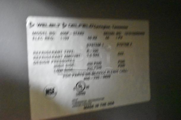 2020 Delfield 406P-STAR2 undercounter cooler, stainless steel, single door, commercial casters, 115V, 1 phase.