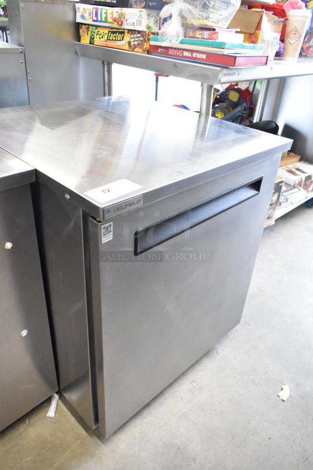 Delfield 406P-STAR2 stainless steel undercounter cooler, single door, on casters. 115V, excellent condition.