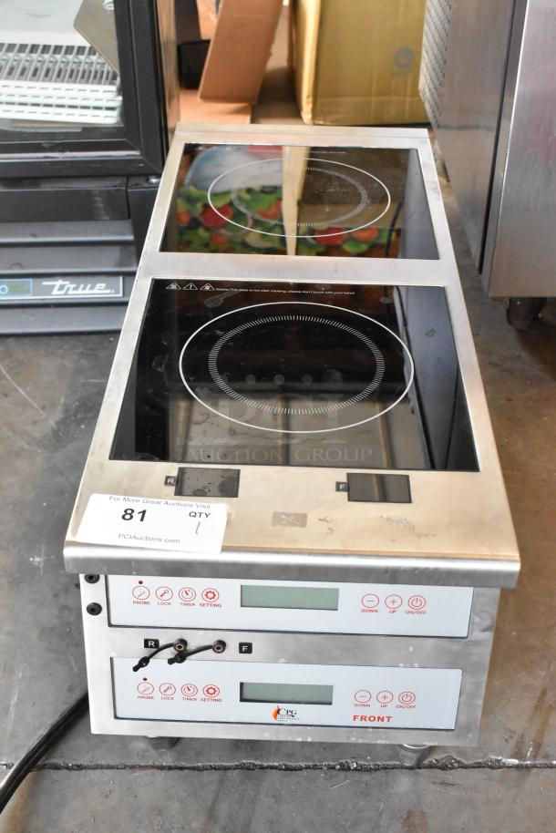 Cooking Performance Group 351ICRCPG2M stainless steel 2 burner induction range, countertop model, 240V, used condition.