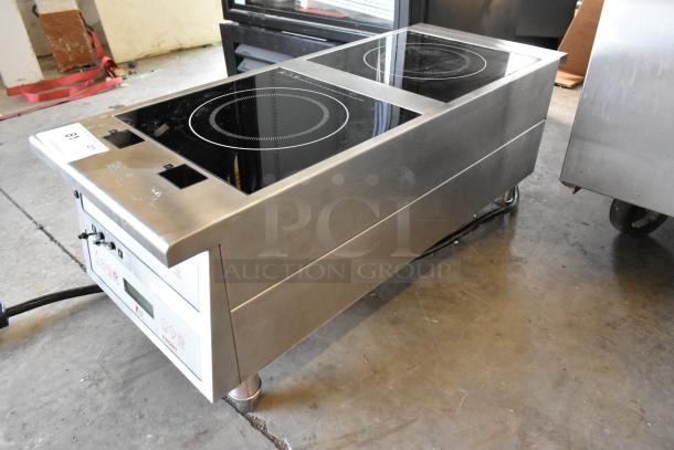 Cooking Performance Group 351ICRCPG2M stainless steel 2 burner induction range, countertop model, 240V, 1 phase, excellent condition.