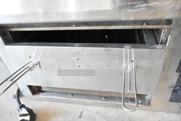 QNC GF5 Stainless Steel Countertop Fryer, electric, ventless, greaseless, 208V, 1 phase, used condition, visible power plug.