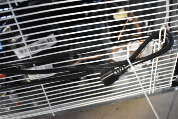 KoolMore KM-MDR-1GD-10C commercial cooler, brand new, scratch and dent, poly coated racks, 115V, 1 phase.