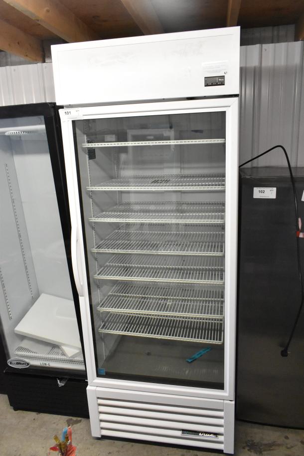 2021 True TSCI-600R-G-PH commercial cooler, glass door, poly-coated racks, 115V, pristine condition.