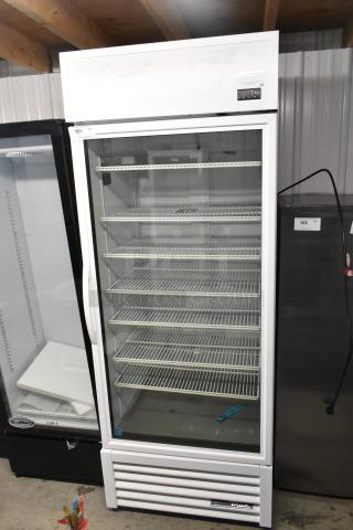 2021 True TSCI-600R-G-PH Metal Commercial Single Door Reach In Cooler Merchandiser w/ Poly Coated Racks. 115 Volts, 1 Phase. - Item #1220912