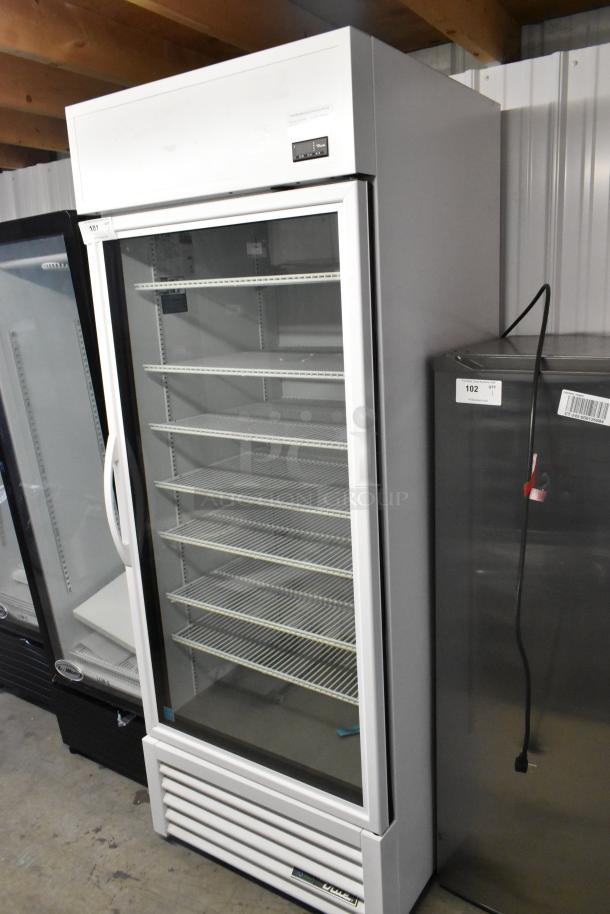 2021 True TSCI-600R-G-PH single door cooler, glass front, poly coated racks, 115V, commercial use, excellent condition.