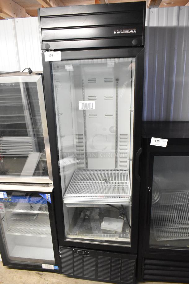 2019 Habco SE18 single door reach-in cooler with poly-coated racks, 115 volts, 1 phase. Excellent condition.