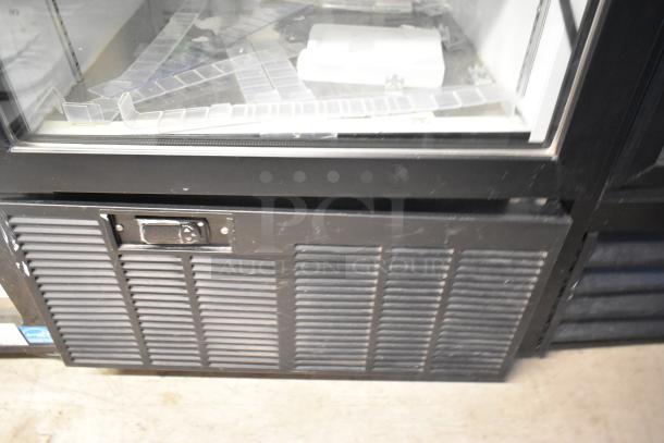 2019 Habco SE18 metal cooler merchandiser with poly racks. Single door, 115V, 1 phase, minor visible wear.