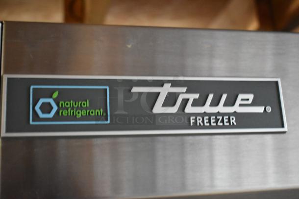 2022 True T-19F-HC stainless steel freezer, single door, natural refrigerant label, poly coated racks, 115V, 1 phase.