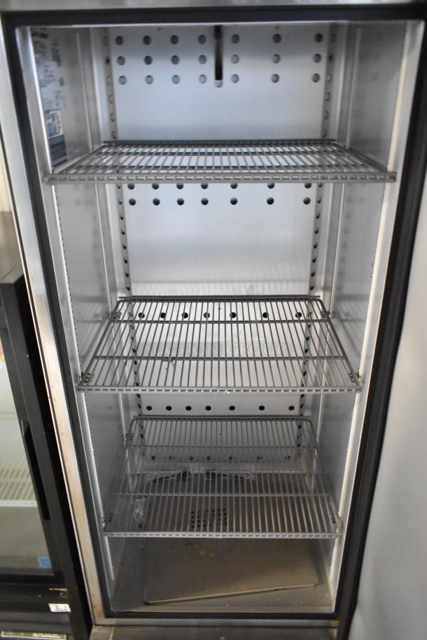 2022 True T-19F-HC stainless steel single door freezer, poly coated racks, 115V, excellent condition.
