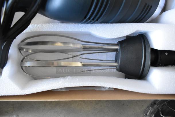 BRAND NEW AvaMix 928IBHDW10 immersion blender with 10" whisk, 1 1/4 hp. Heavy-duty, variable speed, 120V, 1 Phase.