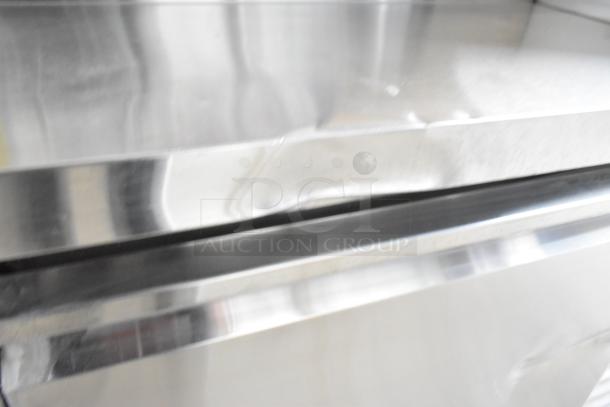 Avantco 178SSPPT3 stainless steel pizza prep table, brand new with scratch and dent. 115 volts, 1 phase.