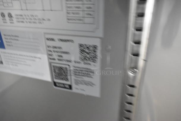 BRAND NEW Avantco 178SSPPT3 stainless steel pizza prep table. Scratch and dent condition, 115V, 1 Phase. Labels visible.