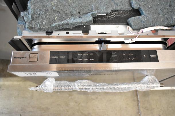 Brand new Honeywell HDS18SS 18" slimline dishwasher in stainless steel with control panel, 115V, minor scratches.