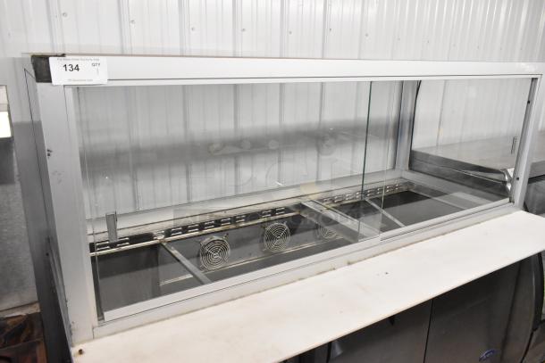 Atosa MSF8108 stainless steel commercial prep table, 115 volts, 1 phase. Visible ventilation system, good condition.