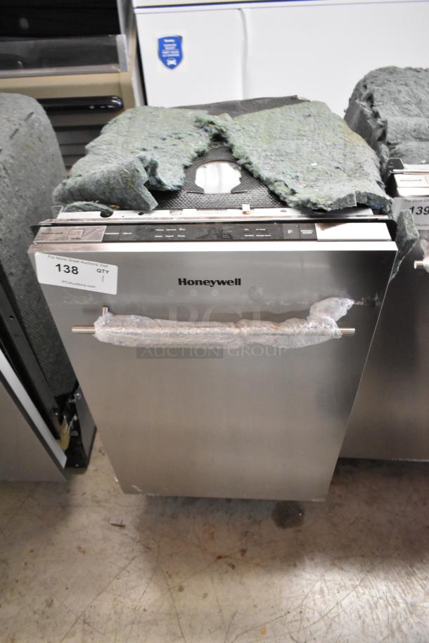 Brand new 2025 Honeywell HDS18SS stainless steel 18" slimline dishwasher, undercounter model, 115V, slight scratches.