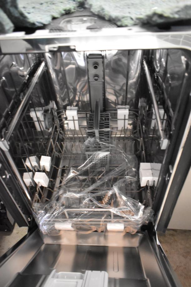 BRAND NEW 2025 Honeywell HDS18SS 18" Stainless Steel Dishwasher. Undercounter, 115V, scratch and dent, protective packaging visible.