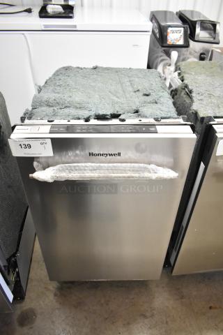 2025 Honeywell HDS18SS stainless steel dishwasher, 18" slimline, new with scratch and dent, 115V, 1 phase, protective wrap on handle.