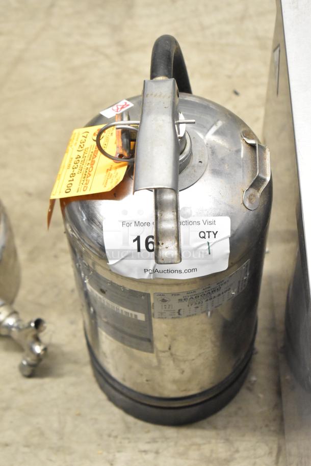 Buckeye Wet Chemical Fire Extinguisher, stainless steel, with labels and safety pin. Local pickup only.