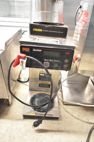 Bunn AXIOM-DV-3 Stainless Steel Commercial Countertop 3 Burner Coffee Machine w/ Hot Water Dispenser. 120 Volts, 1 Phase. - Item #1221088