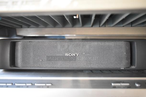 Sony SS-CN130 speaker system, visible grille, part of auction package with Zylux computer, DAV-C450 disc changer, digital amp.