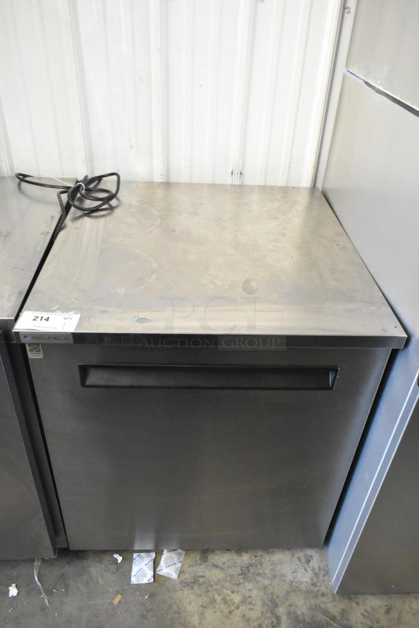 2022 Delfield 406P-STAR4 stainless steel undercounter cooler, single door, on casters, 115V, 1 phase, commercial use.