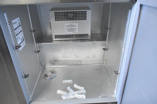 2023 Traulsen UHT27L0-0300 Stainless Steel Undercounter Cooler, single door, 115 volts, 1 phase, interior view.