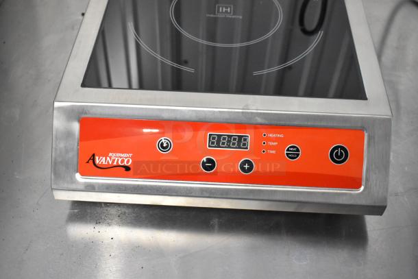 Brand new Avantco 177IC3500 countertop induction range, 2021 model. Features digital controls, heating and timer functions. Slight scratches.