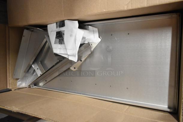 Hobart HWS-4C metal hand wrap station with hot plate and label printing scale. New condition. 120 volts, 1 phase.