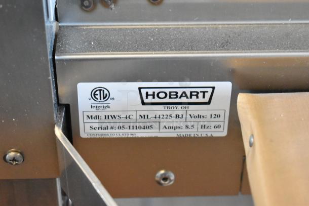 Hobart HWS-4C Hot Plate with label showing model, serial number, 120V, 8.5A, and ETL certification. Brand new.
