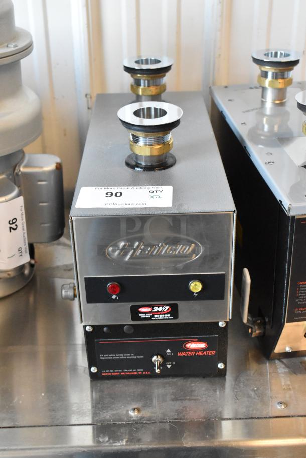 Brand new Hatco 4133CS4B 3CS-4 Sanitizing Sink Heater, 4.5 kW, 208V, 1 Phase. Features labels and controls on the front panel.