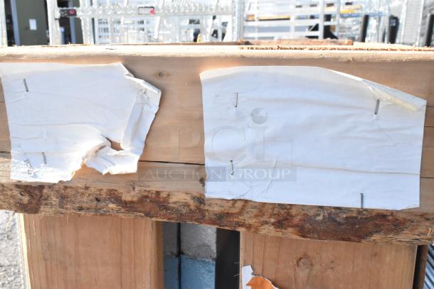 Brand new scratch and dent walk-in door, model 19-RP-36700, 36"x84", in packaging. Labels attached on the outside.