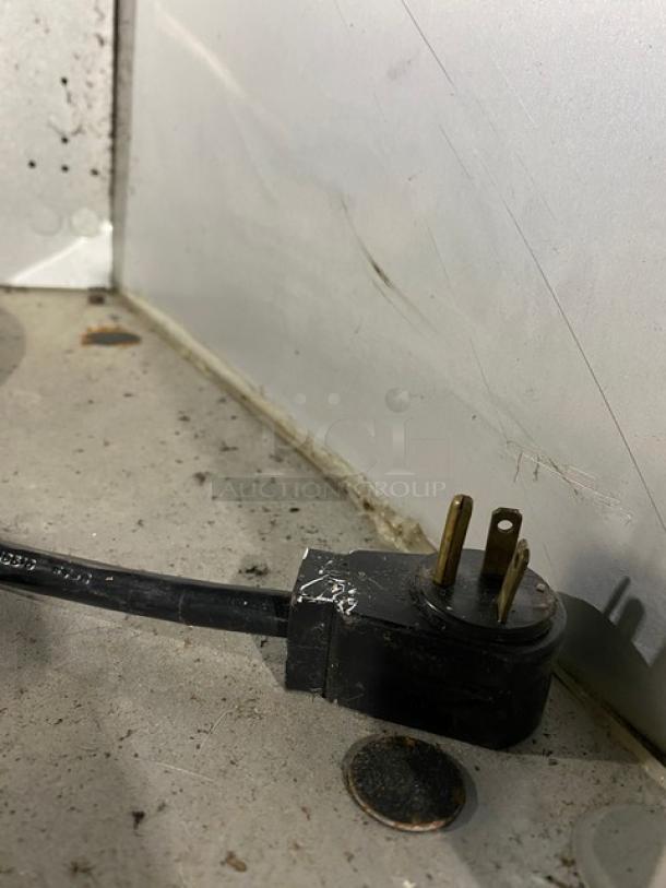 Power plug of Traulsen Model G31010 commercial freezer, showcasing the 115V connection for reach in freezer.