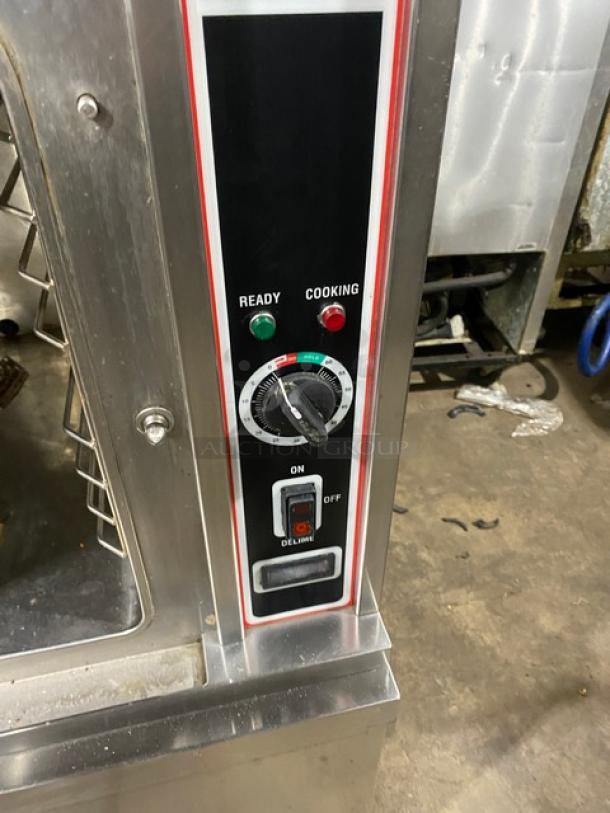 Market Forge ETP-10E stainless steel dual compartment convection steamer, electric, with control panel, 480V 3-phase.