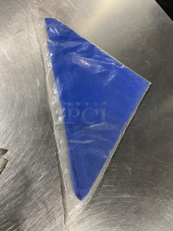 Royal blue neckerchief, Model H500RB, sealed in plastic packaging. Appears in new condition, commercial-grade item.