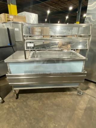 Atlas Metal stainless steel 2-shelf electric cart, model SN: 6756-95, 115V, on casters, in used condition.
