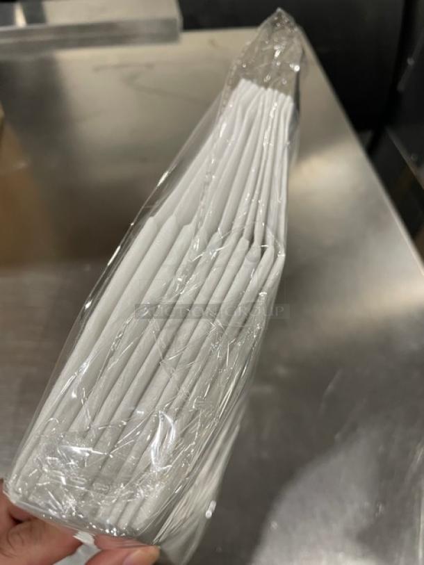 NEW Landau Uniforms white non-woven 9" round chef hat, packaged, unopened.