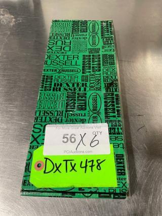 Dexter Russell Sani-Safe 7.5" stainless steel heading knife, model S114H, black grip. New in branded packaging.