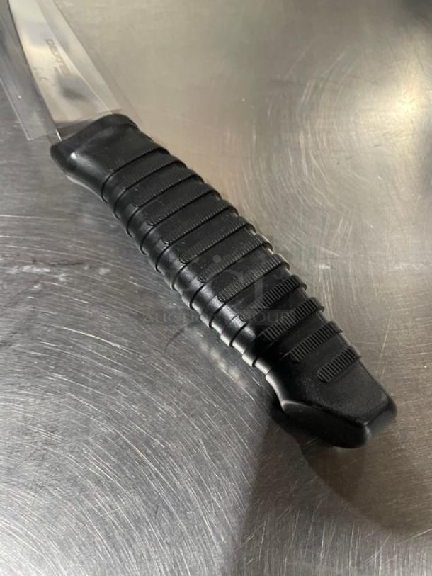 Dexter Russell Prodex Series boning knife, model PDBH131SF6, with a 6" curved stainless steel blade and black grip handle.