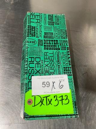 Dexter Russell SL12514 Sani-Safe 5-1/4" Sheep/Lamb Skinner, new in box, yellow grip handle, commercial stainless steel.