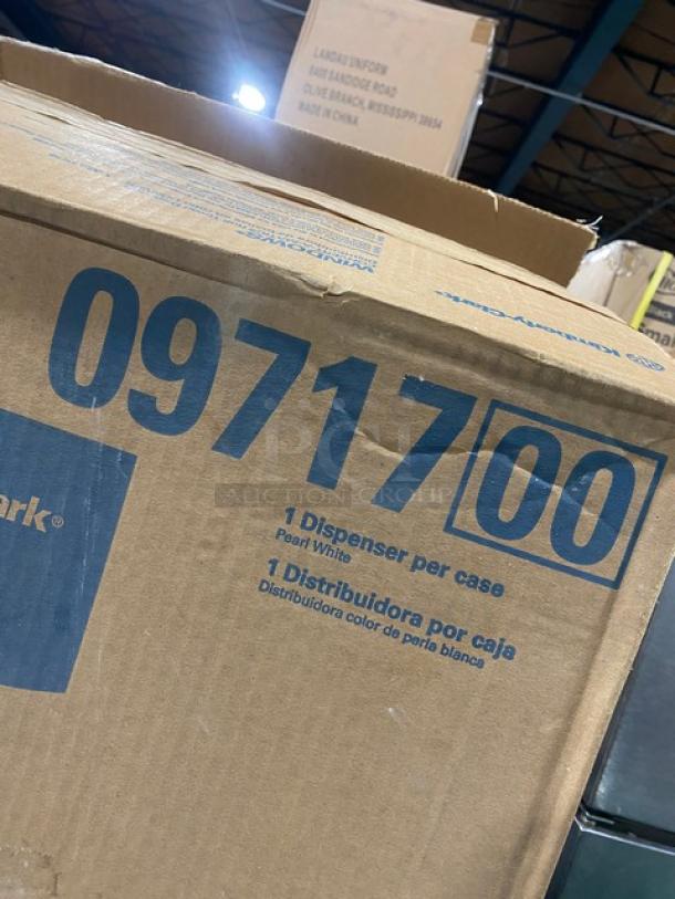 Kimberly-Clark Commercial White Roll Towel Dispenser, Model 0971700, new in sealed box, pearl white, 1 per case.
