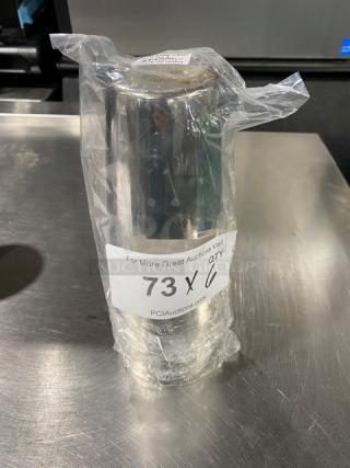 NEW ABC CS-30-P cocktail shaker, 30 oz, stainless steel, wrapped in plastic. Model CS30P, pristine condition, commercial grade.