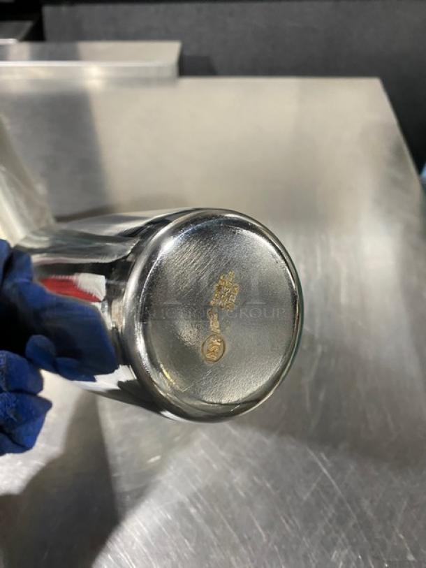 NEW ABC Commercial 30 Oz. Cocktail Shaker, Model CS-30-P, stainless steel, like new, markings on base.