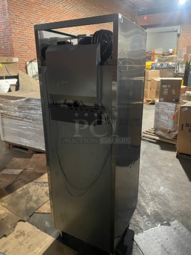 Turbo Air M3 Series commercial stainless steel reach-in freezer, model M3F24-1, on casters, with poly-coated racks.