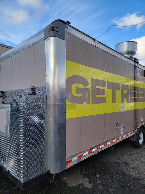 24' Quality food trailer, stainless steel, Turbo Air refrigeration, NSF-certified equipment. Ready for mobile business.