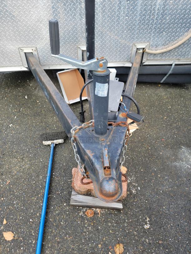 2019 Quality 24' food trailer hitch area; robust condition, ideal for mobile food business customization.