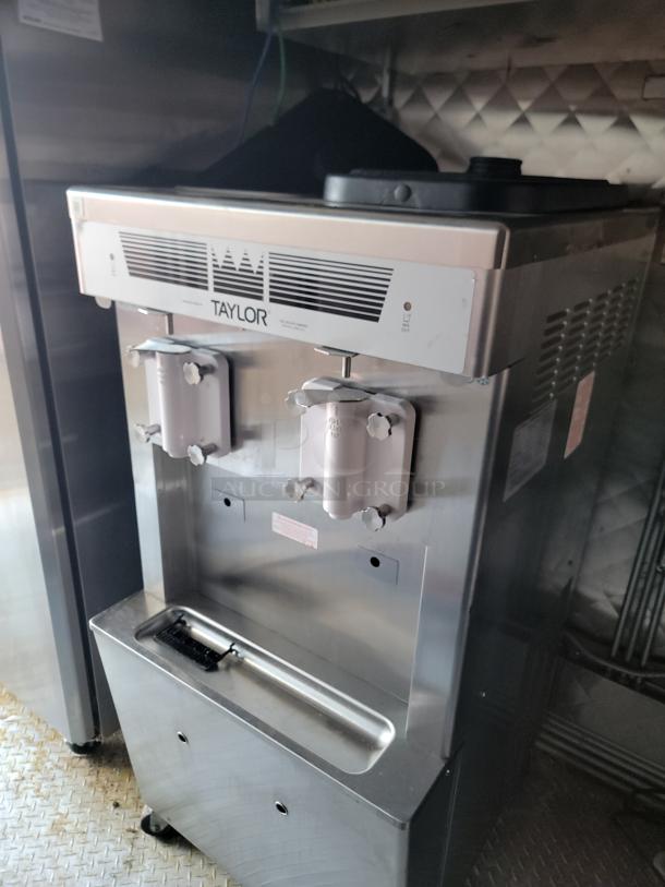 Taylor commercial ice cream machine inside a 2021 Rock Solid Cargo mobile kitchen trailer.